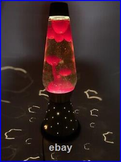 Vintage 1972 LAVA LITE Lamp STARLIGHT 17 Yellow RED 70s MID-CENTURY MOD Atomic