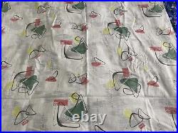 Vintage 50s Atomic Mobile Curtains Boomerang Mid Century Modern Abstract