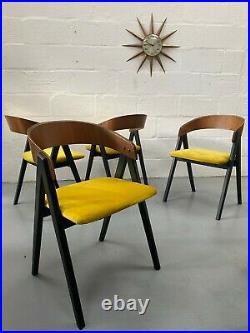 Vintage Atomic Mid Century Extending Dining Table & 4 Chairs