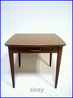 # Vintage Atomic Sputink Wood Walnut End Table MID Century Danish Modern Eames