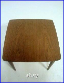 # Vintage Atomic Sputink Wood Walnut End Table MID Century Danish Modern Eames