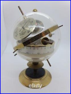 Vintage Atomic Sputnik Modernist Brass Lucite Weather Station Barometer Germany