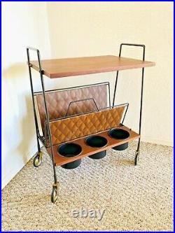 Vintage Bar Cart, 50s Dry Bar, Mid Century Bar Cart, Serving Cart Dry Bar Atomic
