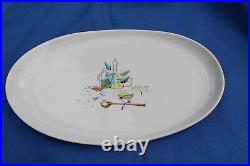 Vintage Brock of California Atomic Kitchen Oval Serving Platter MCM