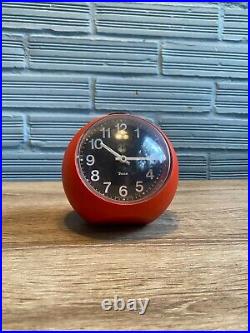 Vintage Clock Table Mid Century Insa Space Age UFO Atomic Design Plastic Pop