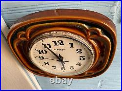 Vintage Clock Wall Mid Century Blessing Germany Space Age Atomic Design Ceramic
