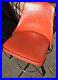 Vintage Cosco Atomic Mid Century Modern Swivel Bar Stool Chair Orange Man Cave