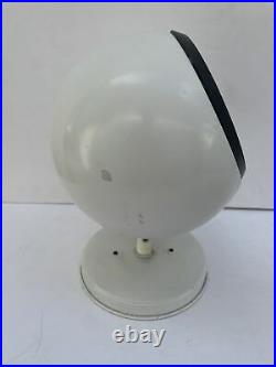 Vintage EYEBALL Space Atomic Orb Sphere Wall Sconce Light Mid Century White MCM