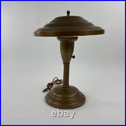 Vintage Flying Saucer Table Desk Lamp Metal Atomic Mid Century Modern Unbranded