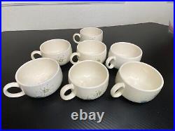 Vintage Franciscan Starburst Atomic Mid-Century MCM Set Of 7 Coffee Cups