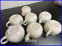 Vintage Franciscan Starburst Atomic Mid-Century MCM Set Of 7 Coffee Cups