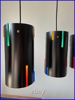 Vintage Lightolier Pendant Lamp Light Atomic hanging SET Mid Century Modern MCM