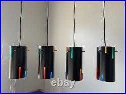 Vintage Lightolier Pendant Lamp Light Atomic hanging SET Mid Century Modern MCM