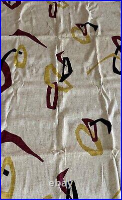 Vintage MCM 50s 60s Boomerang Fabric Textile Material Mid Century Modern Atomic