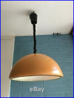Vintage Meblo Guzzini Mid Century Pendant Space Age UFO Lamp Atomic Design Light
