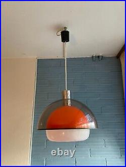 Vintage Meblo Guzzini Style Mid Century Pendant Space Age UFO Lamp Design Light