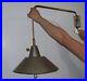 Vintage Mid Century ATOMIC UFO Lamp, Weighted Pull Down Swing Arm Wall Mount