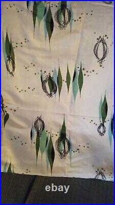 Vintage Mid Century Atomic Fabric 45 x 3.8 yards Abstract Festive Pattern NOS