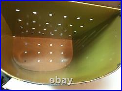 Vintage Mid Century Atomic Gold Green 1950s Hamper Laundry Basket Vinyl lid