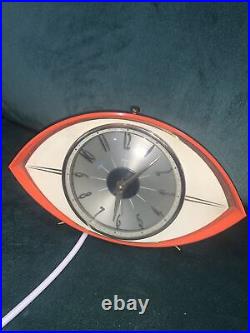 Vintage Mid Century Atomic Metamec 1960s Space Age Design'EYE' Clock