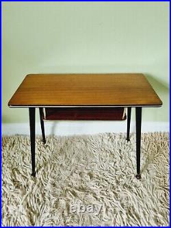 Vintage Mid Century Coffee Table 2 Tier Dancette Legs Retro 60's Atomic Console