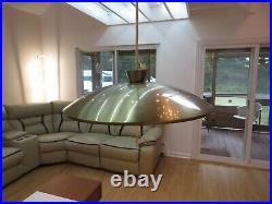 Vintage Mid Century Modern Atomic Flying Saucer Retractable Light Fixture