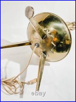 Vintage Mid Century Modern Cambridge Space Age Atomic Design? Brass Lamp