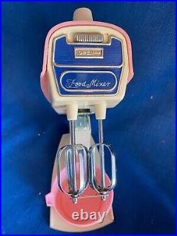 Vintage Mid Century Modern Toy Kitchen Pink Drink Mixer Bar Novelty withBox Atomic