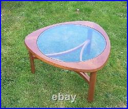 Vintage Mid Century Nathan Glass Topped Atomic Coffee Table in Good Condition