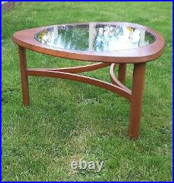 Vintage Mid Century Nathan Glass Topped Atomic Coffee Table in Good Condition