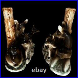 Vintage Mid Century Pair Of Affordable Deer & Fawn Lamp Bases Excellent Con