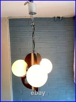 Vintage Mid Century Pendant Space Age Lamp Ceiling Atomic Design Light Sputnik