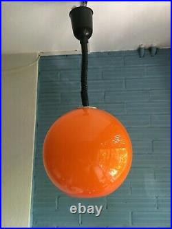 Vintage Mid Century Pendant Space Age Lamp Eyeball Atomic Design Light Glass