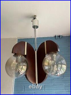 Vintage Mid Century Pendant Space Age Lamp Sputnik Atomic Design Light Cubist