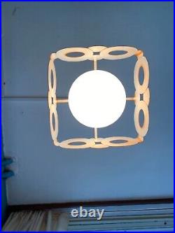 Vintage Mid Century Pendant Space Age Lamp Sputnik Atomic Design Light Glass