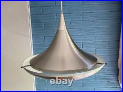 Vintage Mid Century Pendant Space Age UFO Lamp Atomic Design Light Saucer