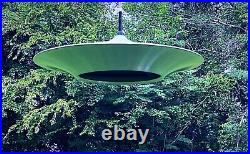 Vintage Mid Century Space Age Atomic Flying Saucer Hanging Ceiling Pendant Lamp