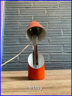 Vintage Mid Century Space Age Folding Lamp Table Atomic Design Light Metal Rare