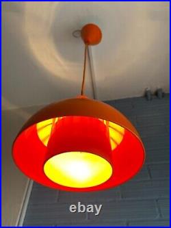 Vintage Nordisk Style Mid Century Pendant Space Age UFO Lamp Design Light Danish