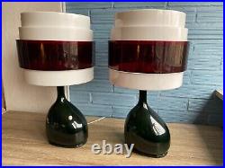 Vintage Pair of IKEA Energi Design Table Space Age Lamp Atomic Light Mid Century