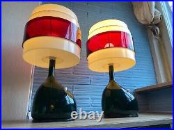 Vintage Pair of IKEA Energi Design Table Space Age Lamp Atomic Light Mid Century