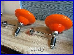 Vintage Pair of Sconce Space Age UFO Lamp Atomic Design Light Mid Century Wall