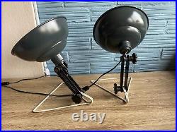 Vintage Pair of Space Age Lamp Design Atomic Light Mid Century Table Pop Eyeball