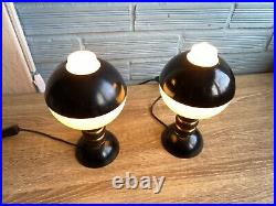 Vintage Pair of Space Age Sputnik Table Lamp Atomic Design Light Mid Century UFO