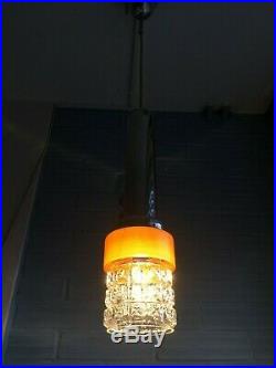 Vintage Pendant Mid Century Set of 3 Space Age Lamp Ceiling Atomic Design Light