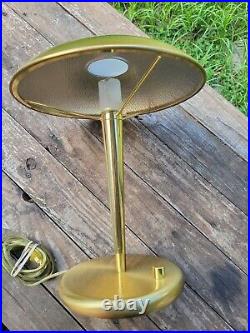 Vintage Rare Brass Saturn Lamp Mid Century Modern ATOMIC UFO Flying Saucer Works