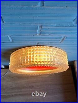 Vintage Sconce Lamp Ceiling Space Age Design Light Mid Century Glass Wall UFO