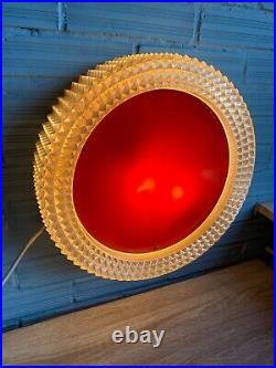Vintage Sconce Lamp Ceiling Space Age Design Light Mid Century Glass Wall UFO