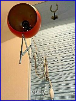 Vintage Sconce Scissors Space Age Lamp Atomic Design Light Mid Century Eyeball