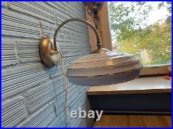 Vintage Sconce Space Age Lamp Atomic Design Mid Century UFO Light Wall Glass